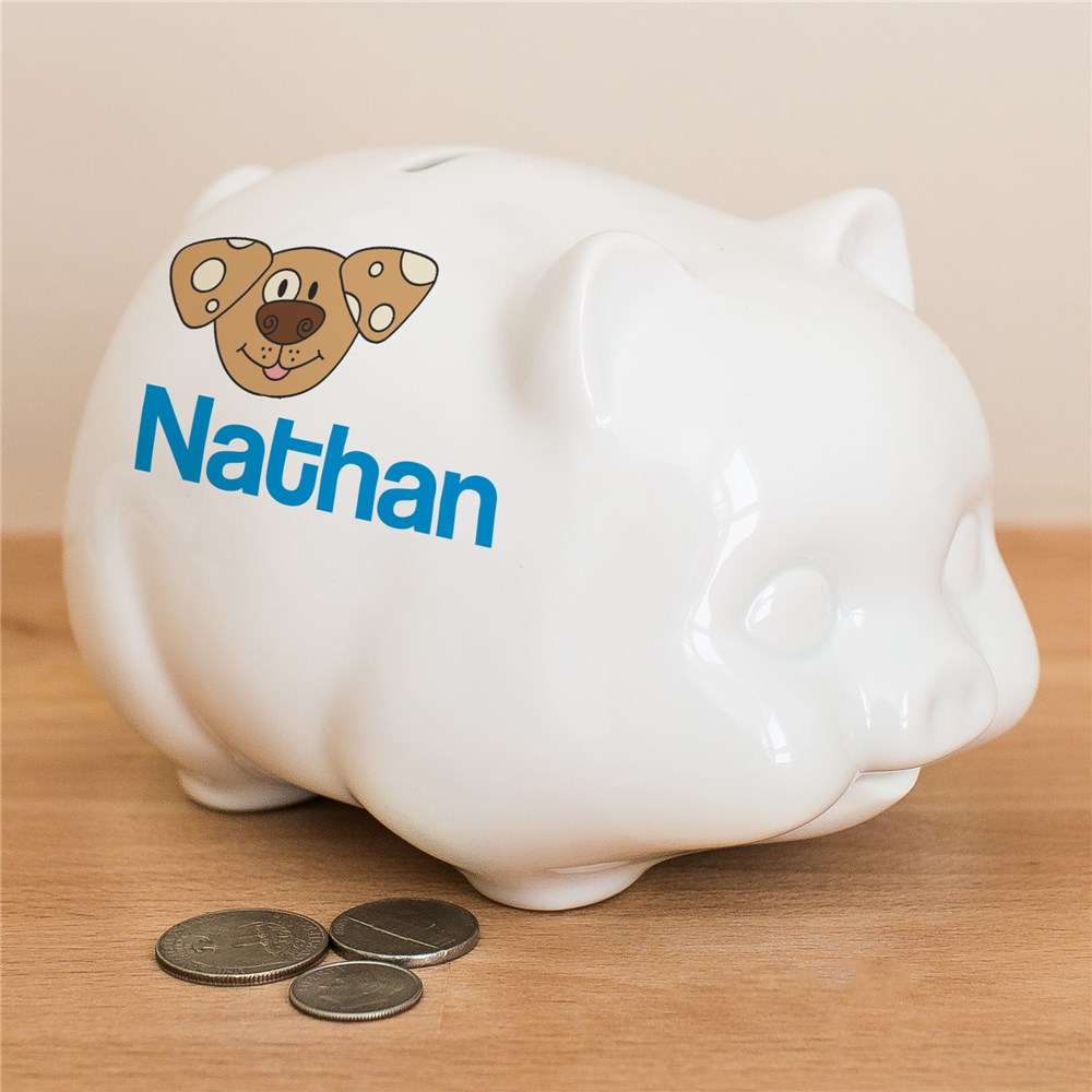 Personalized Piggy Bank | Dog Themed Kids Gifts