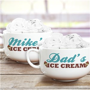Personalized Ceramic Ice Cream Bowl | Personalized Ice Cream Bowl