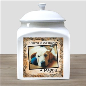 Personalized Ceramic Dog Photo Urn | Pet Memorial