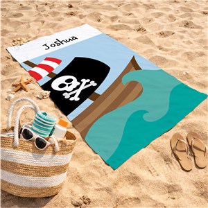 Pirate Beach Towels | Personalized Kids Beach Towels