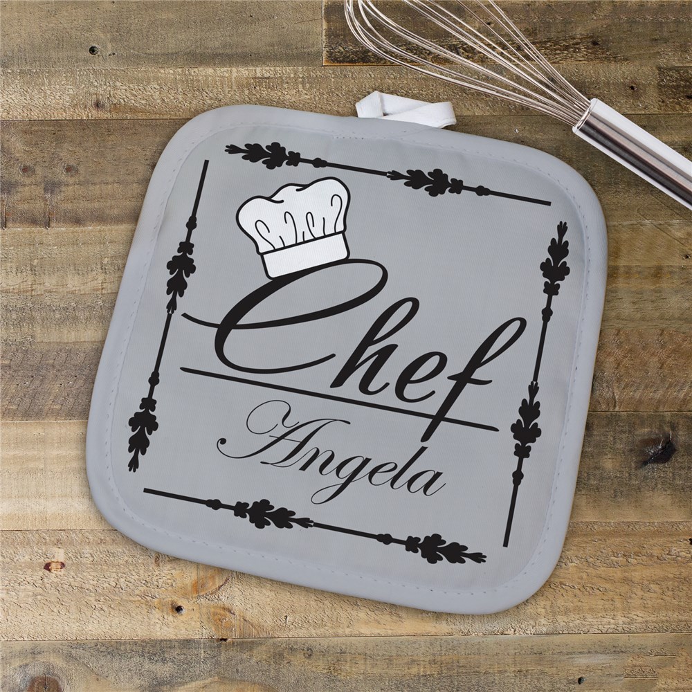 Chef Pot Holder Personalized Chef Pot Holder