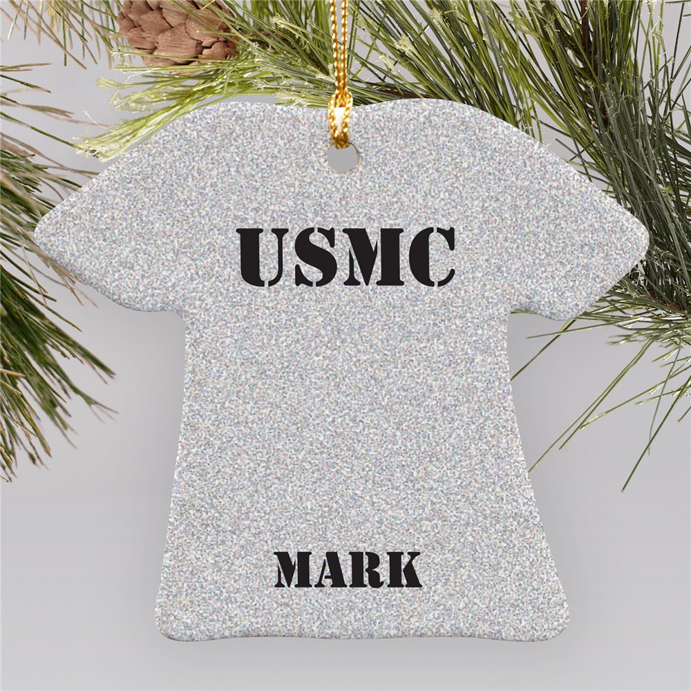 Personalized Ceramic Marine Corps Ornament U687963