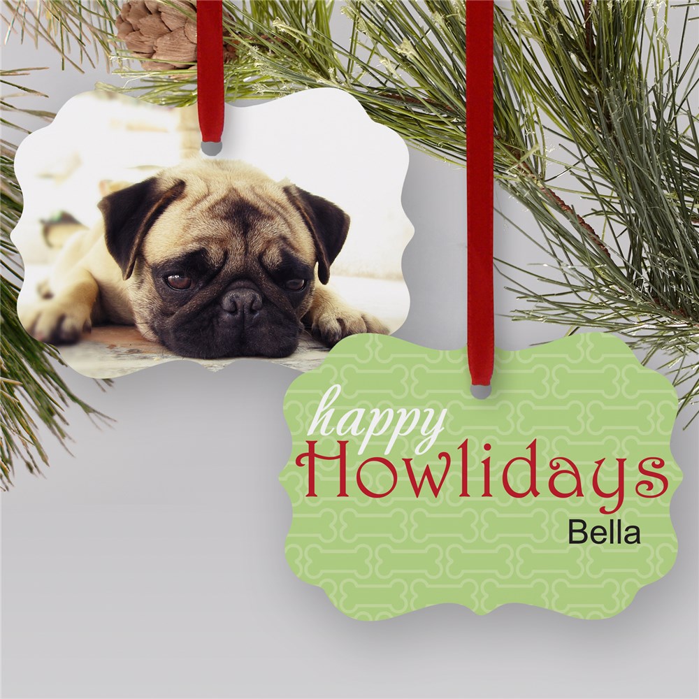 Personalized Happy Holidays Photo Ornament | Personalized Pet Ornaments