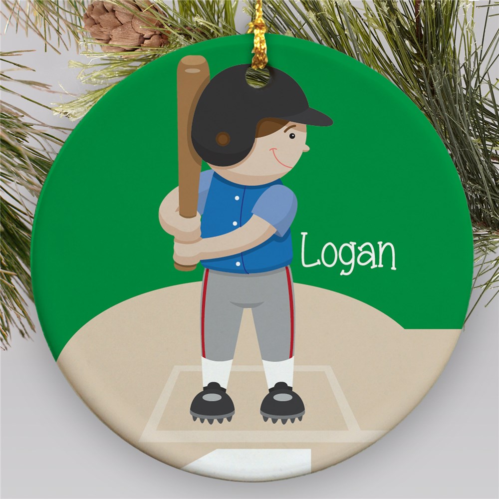 Personalized Ceramic Baseball Ornament | Personalized Baseball Ornaments