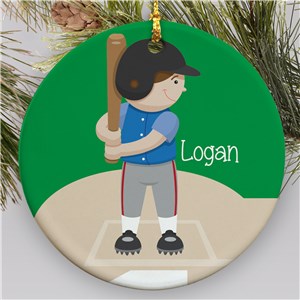 Personalized Ceramic Baseball Ornament | Personalized Baseball Ornaments