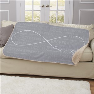 Personalized Infinity Symbol Sherpa | Personalized Wedding Gifts