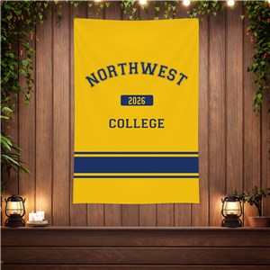 Personalized School Pride Wall Tapestry U7542189