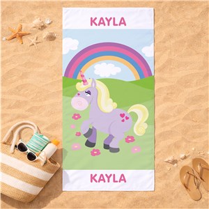 Personalized Unicorn Beach Towel U761533