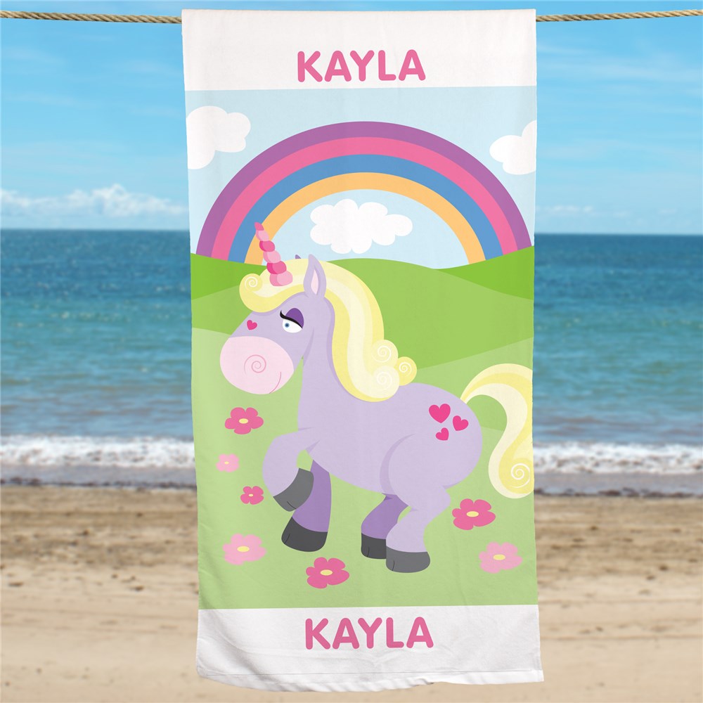 Personalized Unicorn Beach Towel U761533