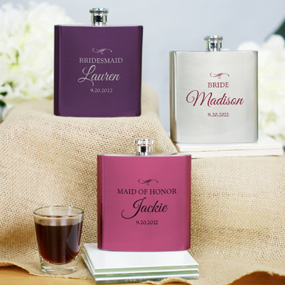 Personalized Bridal Party Flask | Gifts For Bridesmaids