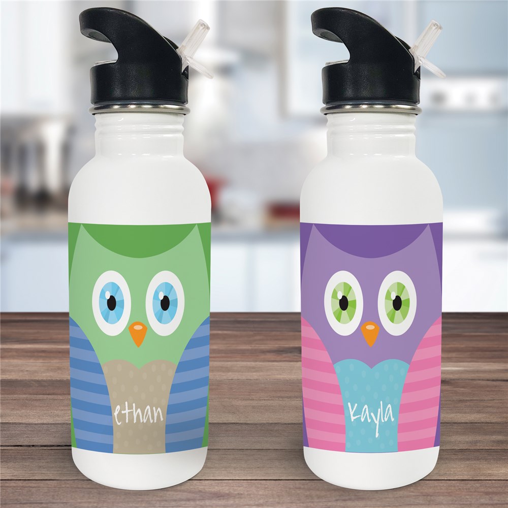 Personalized Owl Water Bottle GiftsForYouNow