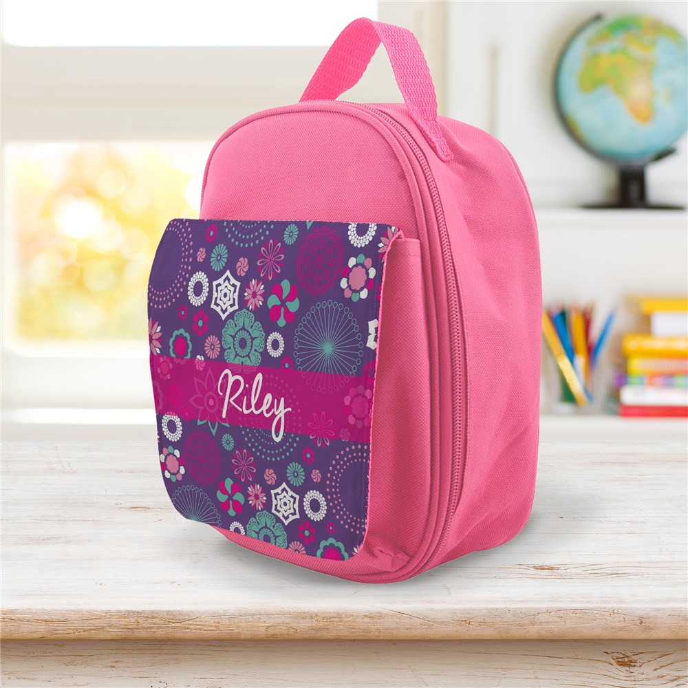 Personalized Floral Kids' Lunch Bag