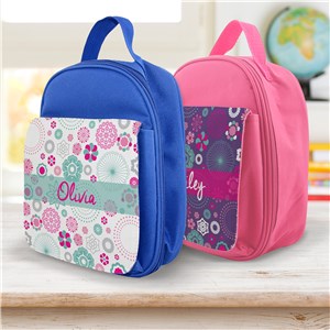 Personalized Floral Kids' Lunch Bag