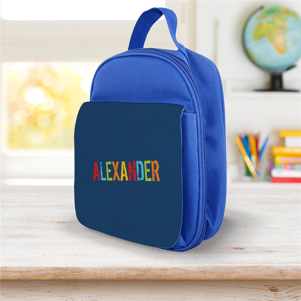 Personalized Kids' Lunch Bag with Name in Colorful Letters