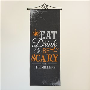 Personalized Eat Drink & Be Scary Wall Hanging