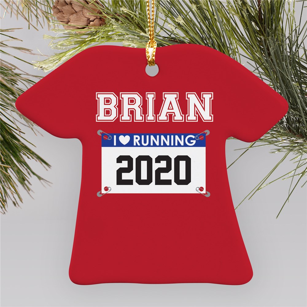 I Love Running Christmas Ornament Runner Ornament GiftsForYouNow