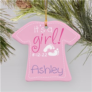 It's A Girl Ornament | Personalized Baby Ornament |Personalized Baby Ornaments