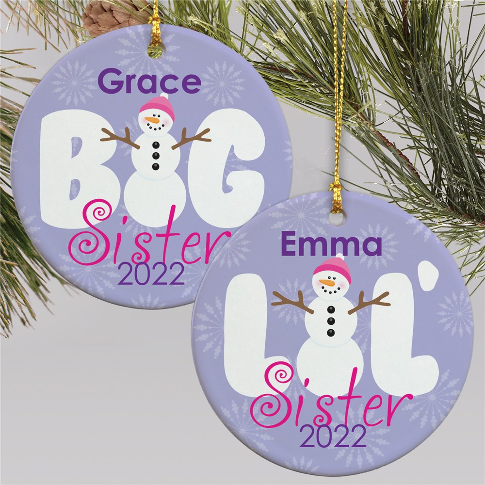 Sister Christmas Ornament | Ceramic | Kids Christmas Ornaments