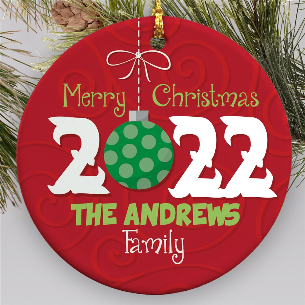 Personalized Merry Christmas Ornament | Personalized Christmas Ornaments