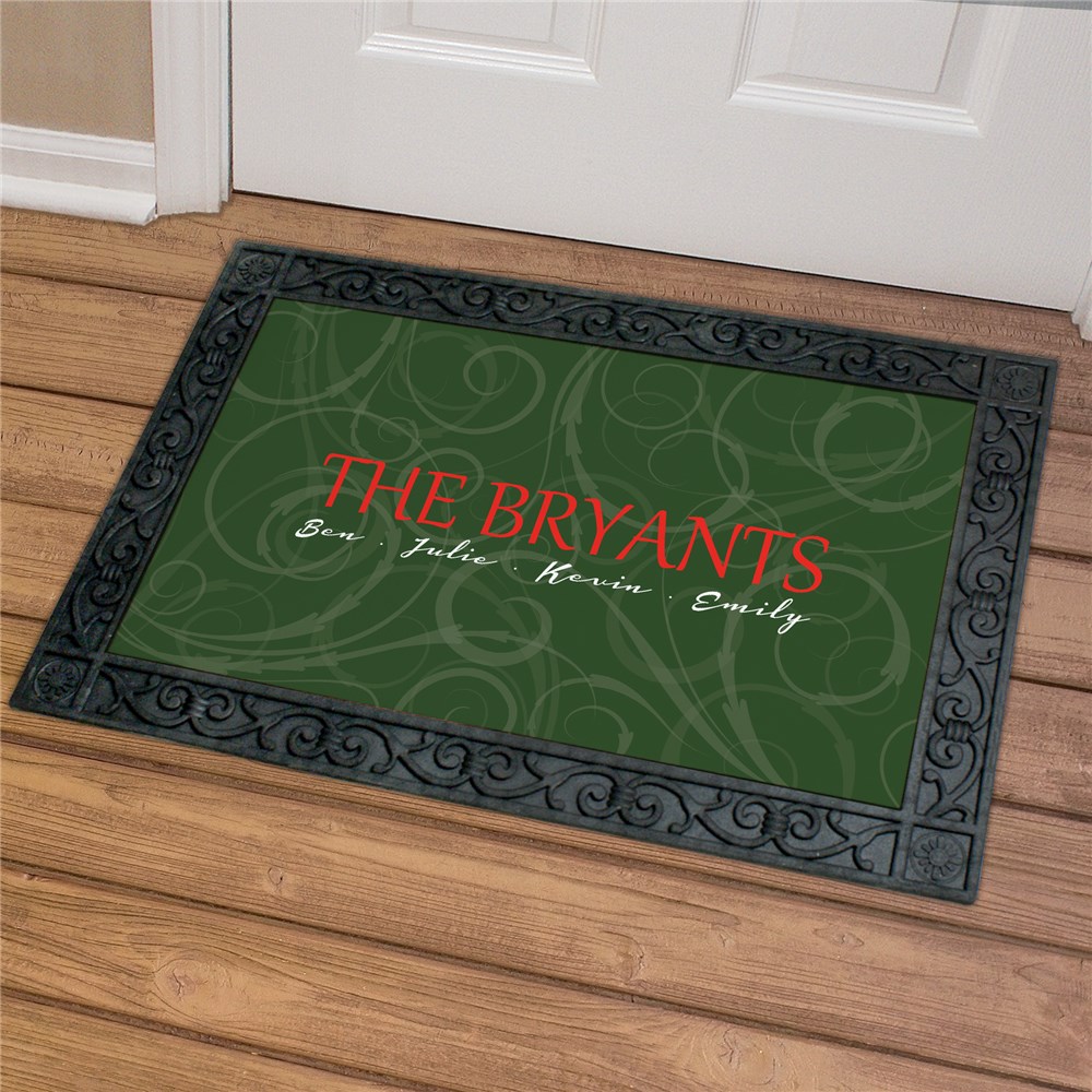 Family Scroll Doormat GiftsForYouNow