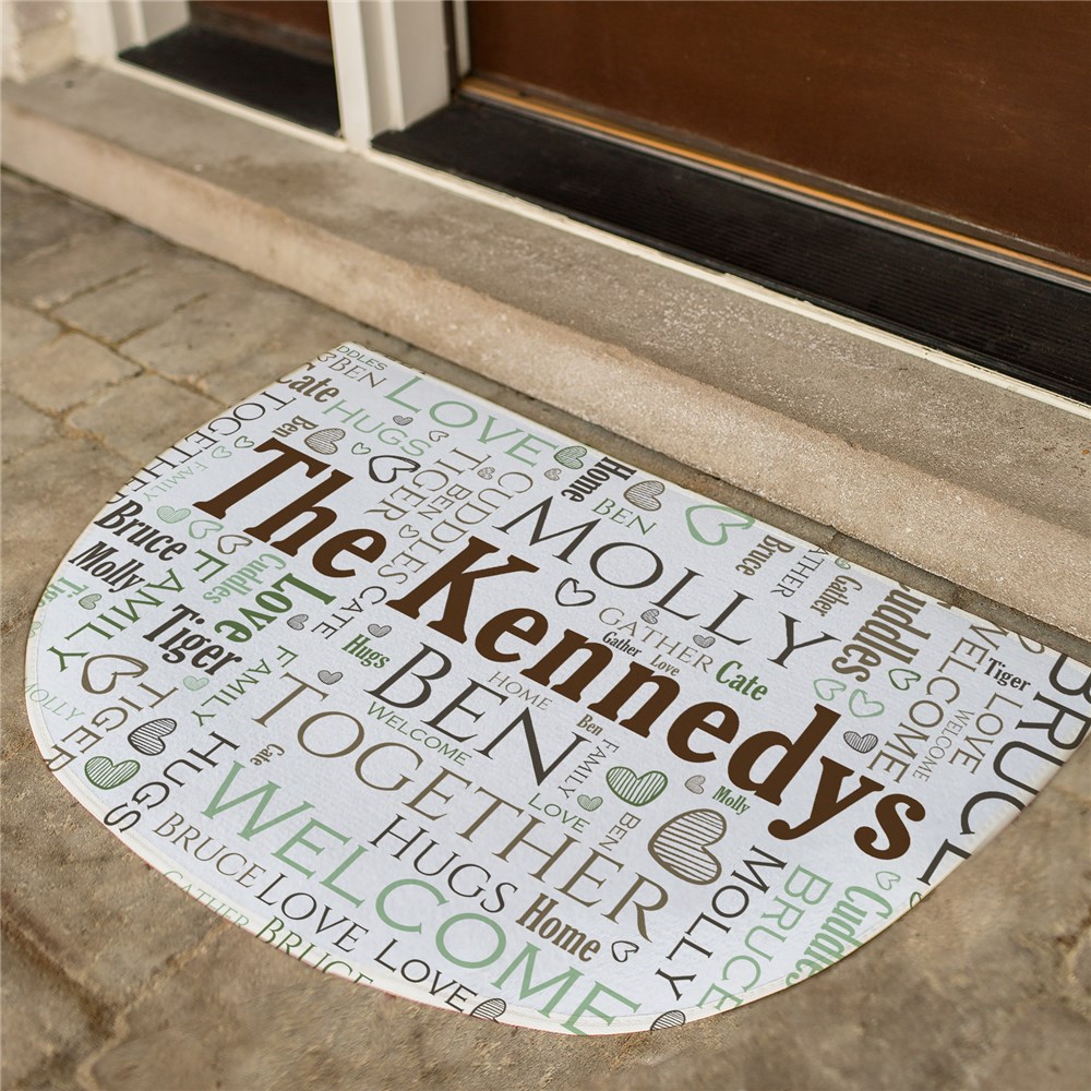 Personalized Family Doormat | Word Art Home Decor
