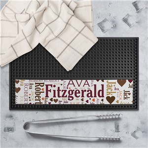 Personalized Word Art Rectangle Bar Mat U8175132RT