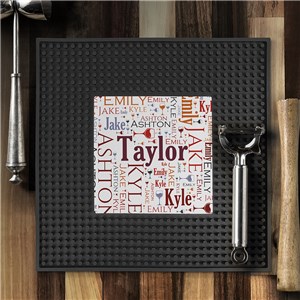 Personalized Word Art Square Bar Mat U8175132SQ