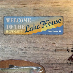 Personalized Lake House Wall Sign