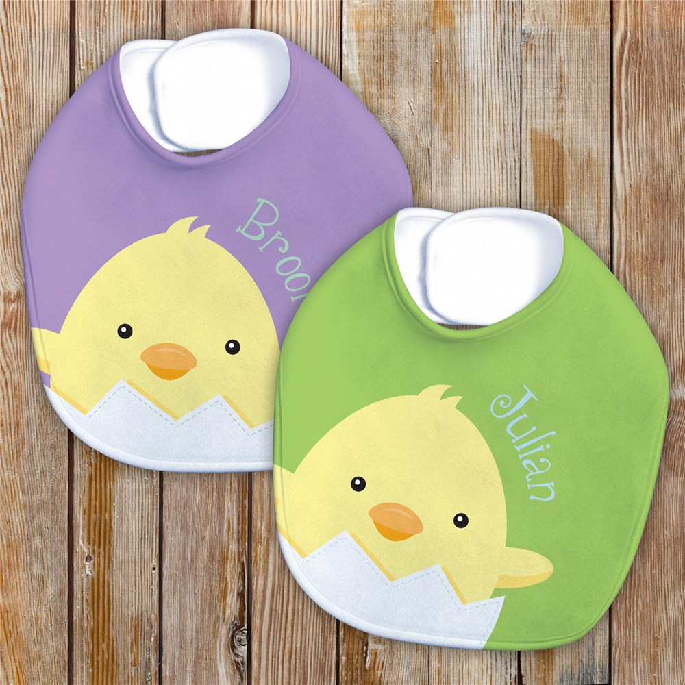 Personalized Easter Baby Bib | Baby Chick Bib