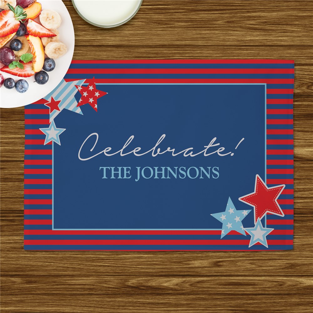 Celebrate America Placemat Personalized Patriotic Placemat