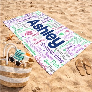 Word-Art Beach Towel | Personalized Word Art