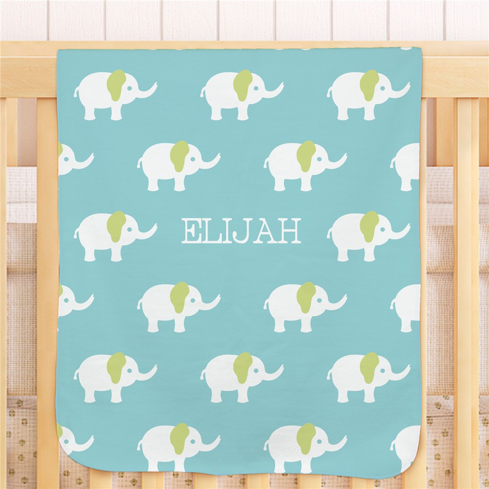 Personalized Baby Girl Elephant Blanket | Personalized Baby Blankets