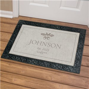 Personalized Fall Acorn Welcome Mat | Personalized Doormats
