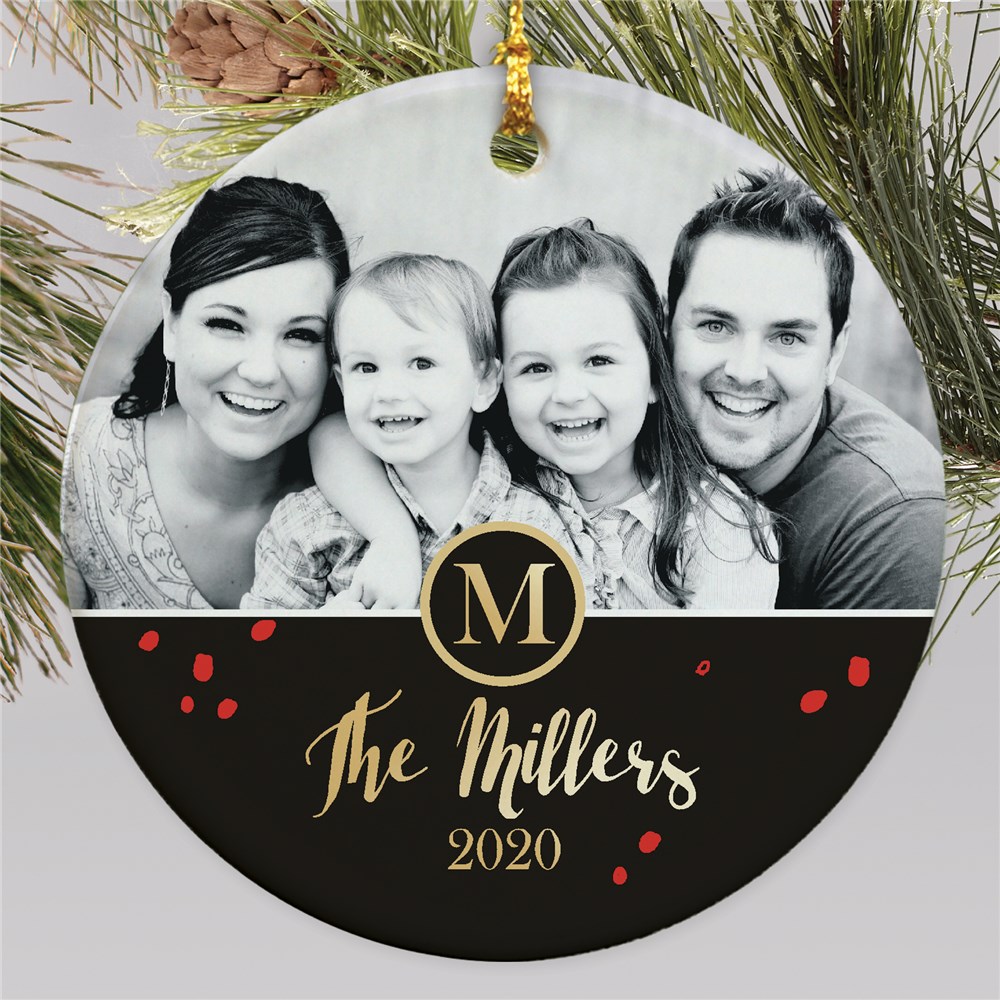 family photo christmas ornament personalized