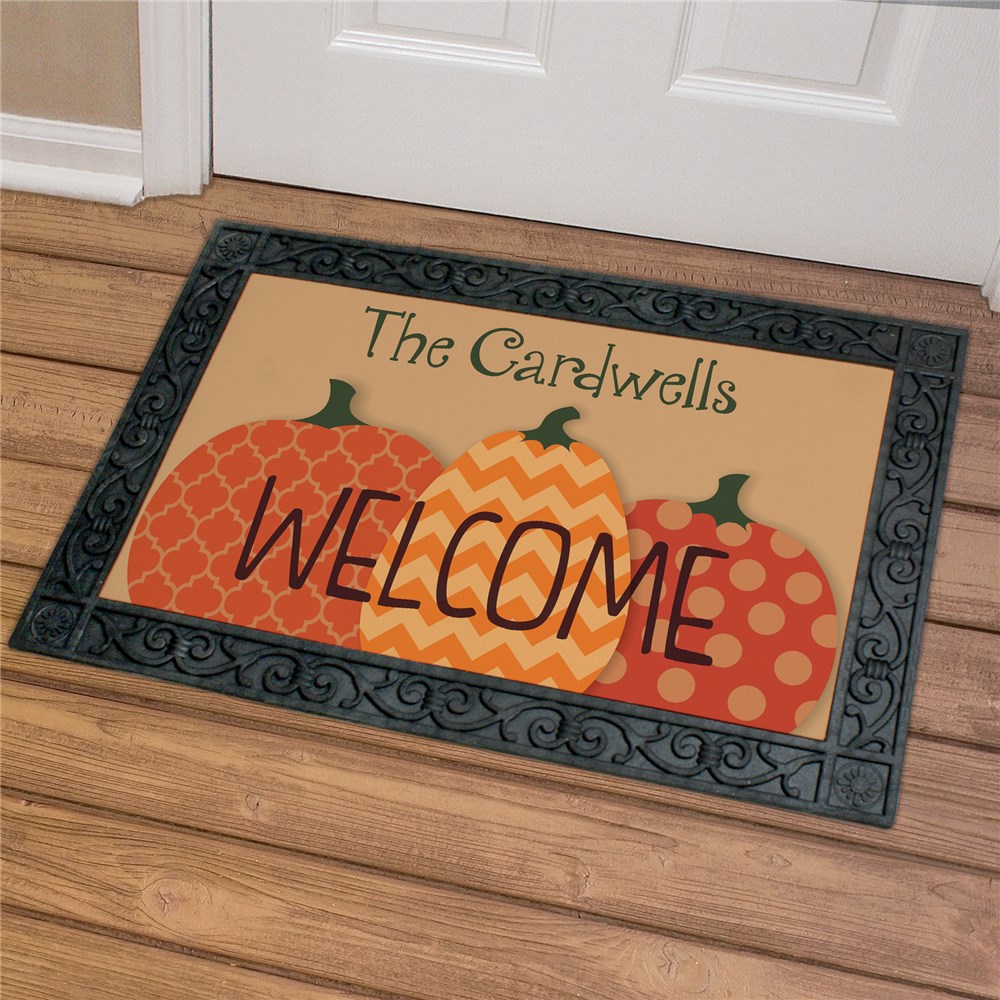 Fall Harvest Personalized Doormat GiftsForYouNow
