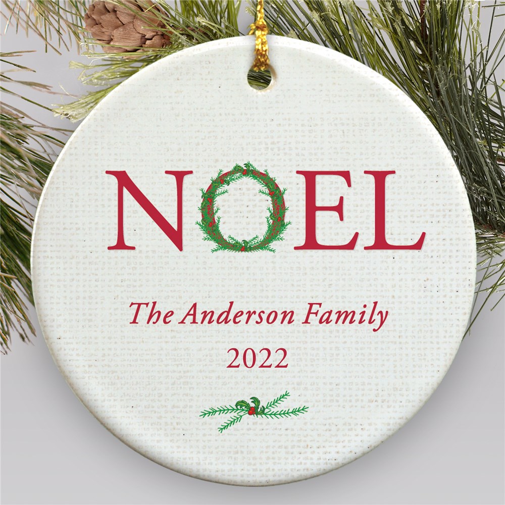 Personalized Noel Ceramic Ornament | Personalized Ornament