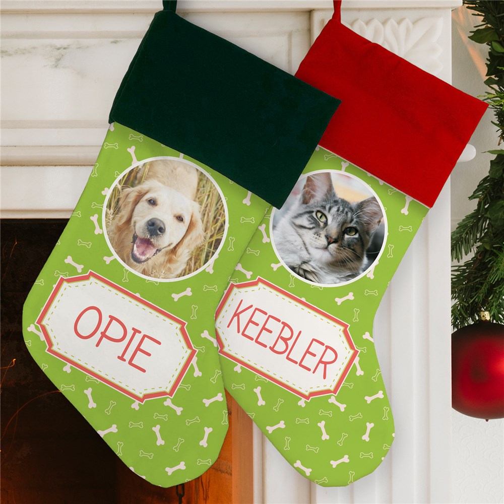 Personalized Pet Photo Stocking | Pet Christmas Stockings