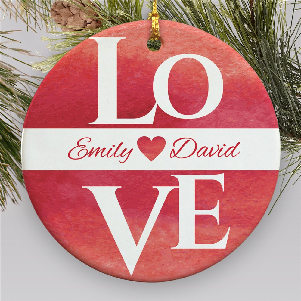 Personalized Love Ornament | Personalized Couples Ornament