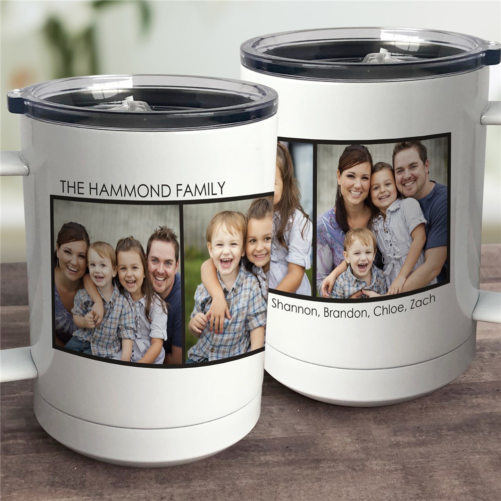 Personalized Photo Collage Mug with Lid