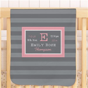 All About Baby Personalized Fleece Blanket | Personalized Baby Gifts
