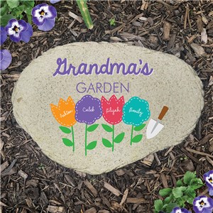 Personalized Grandma's Garden Flat Garden Stone UV1115315