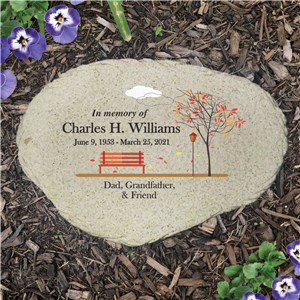 Personalized Empty Bench Memorial Flat Garden Stone