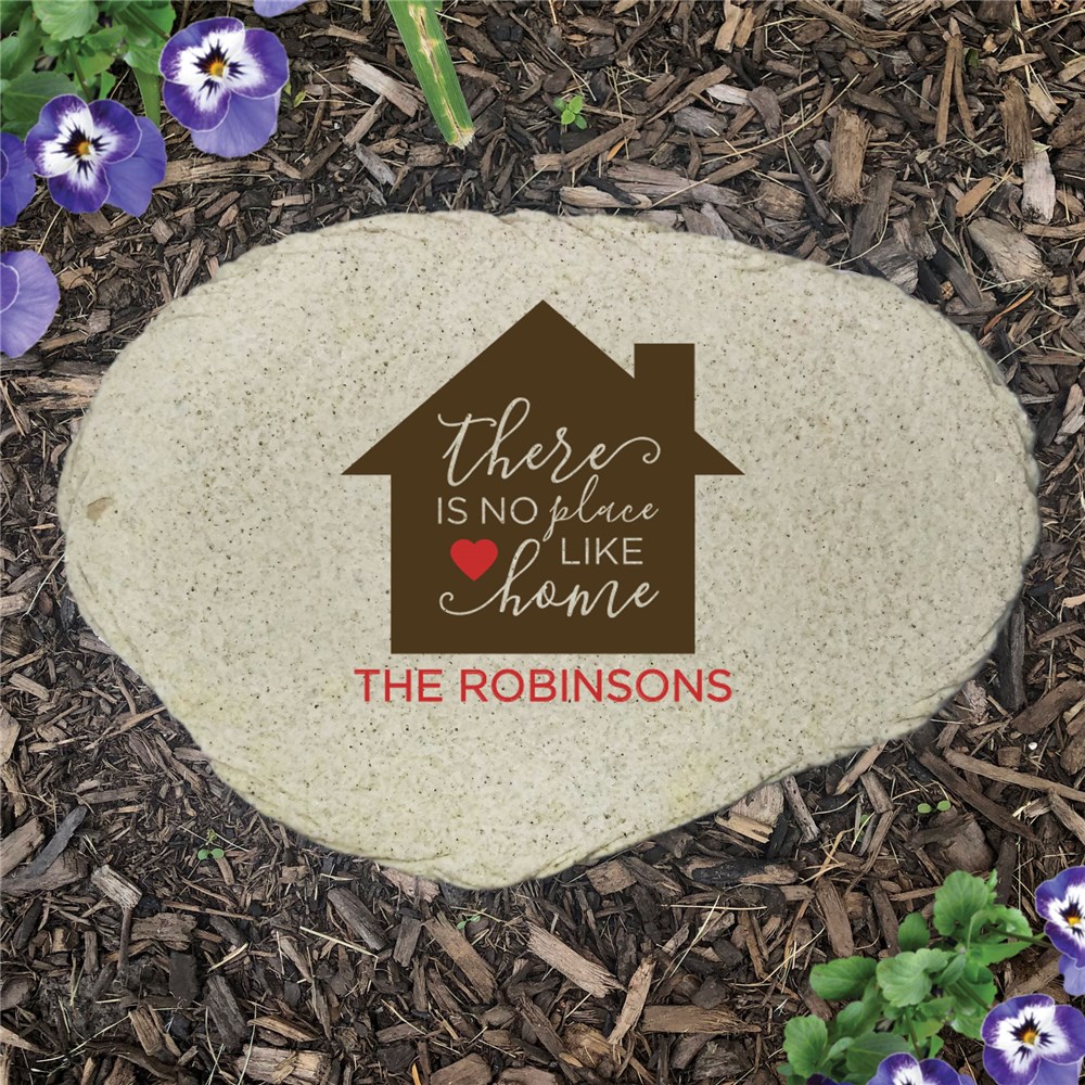 Personalized There is No Place Like Home Flat Garden Stone