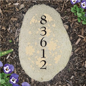 Personalized Rustic Address Vertical Flat Garden Stone UV1312215