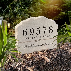 Personalized Address With Bow Standing Garden Stone UV1312547