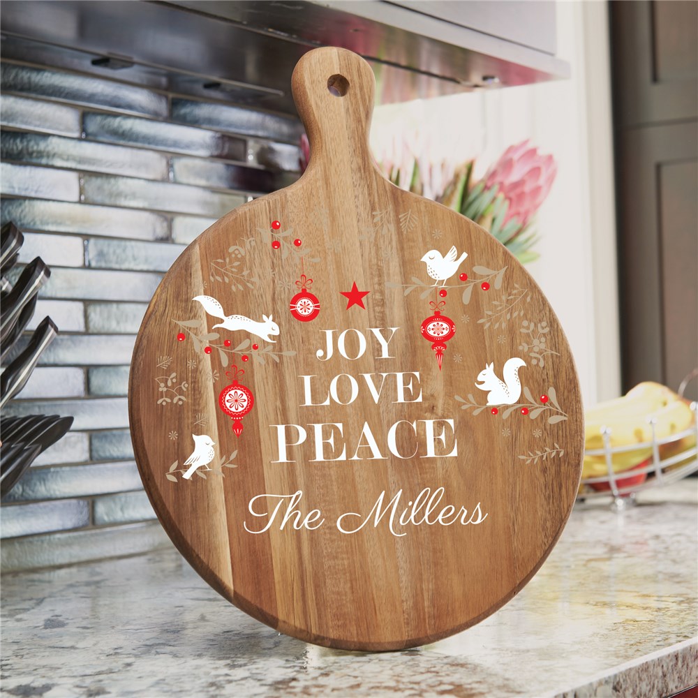 Joy Love Peace Paddle | Personalized Acacia Paddle