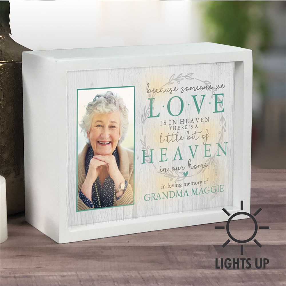 Personalised Photo frame "someone we love is in heaven" wedding memorial