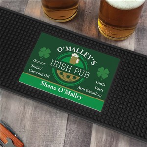 Personalized Irish Pub Bar Mat UV14174132