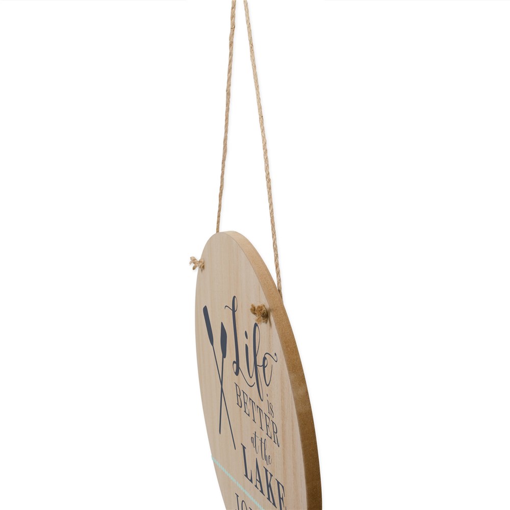Personalized Life is Better at the Lake Hanging Wall Sign 