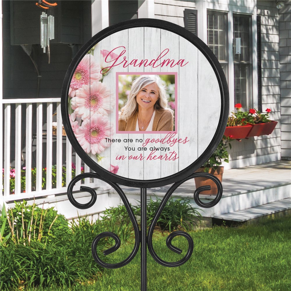 Personalized Memorial Flowers Round Magnetic Sign Set  UV149355